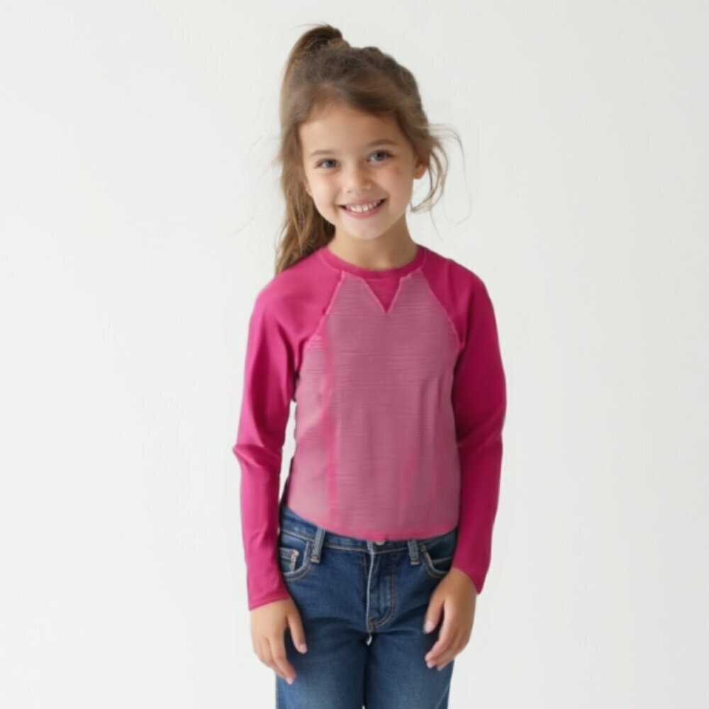 Ivivva by Lululemon Girl’s Size 12 Long Sleeve Athletic Top - Pink Thumbhole Tee